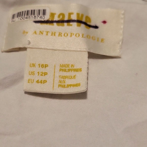 Anthropologie/Maeve Floral Green and White Dress - Picture 10 of 10